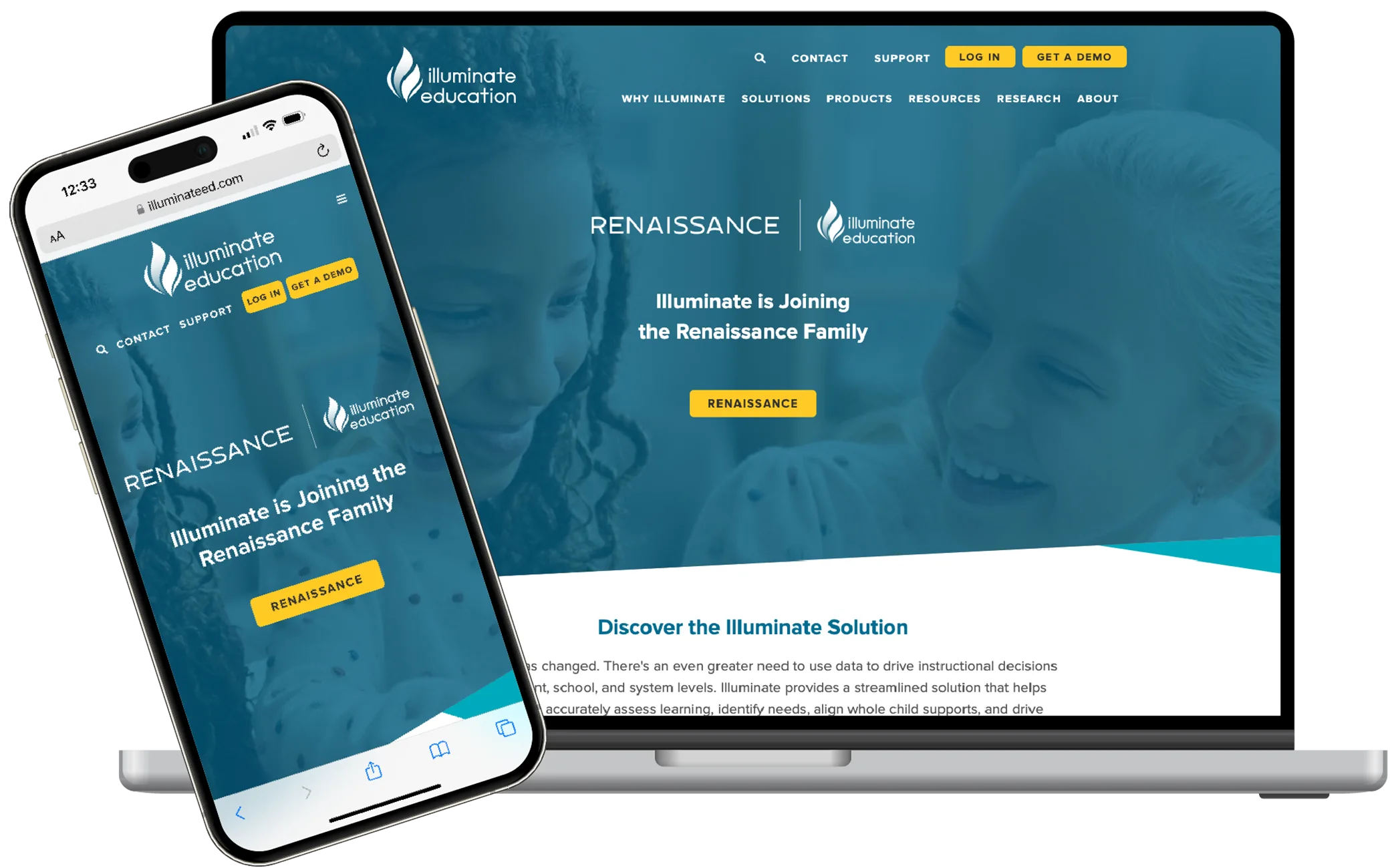 Homepage mockup designs_Illuminate Education
